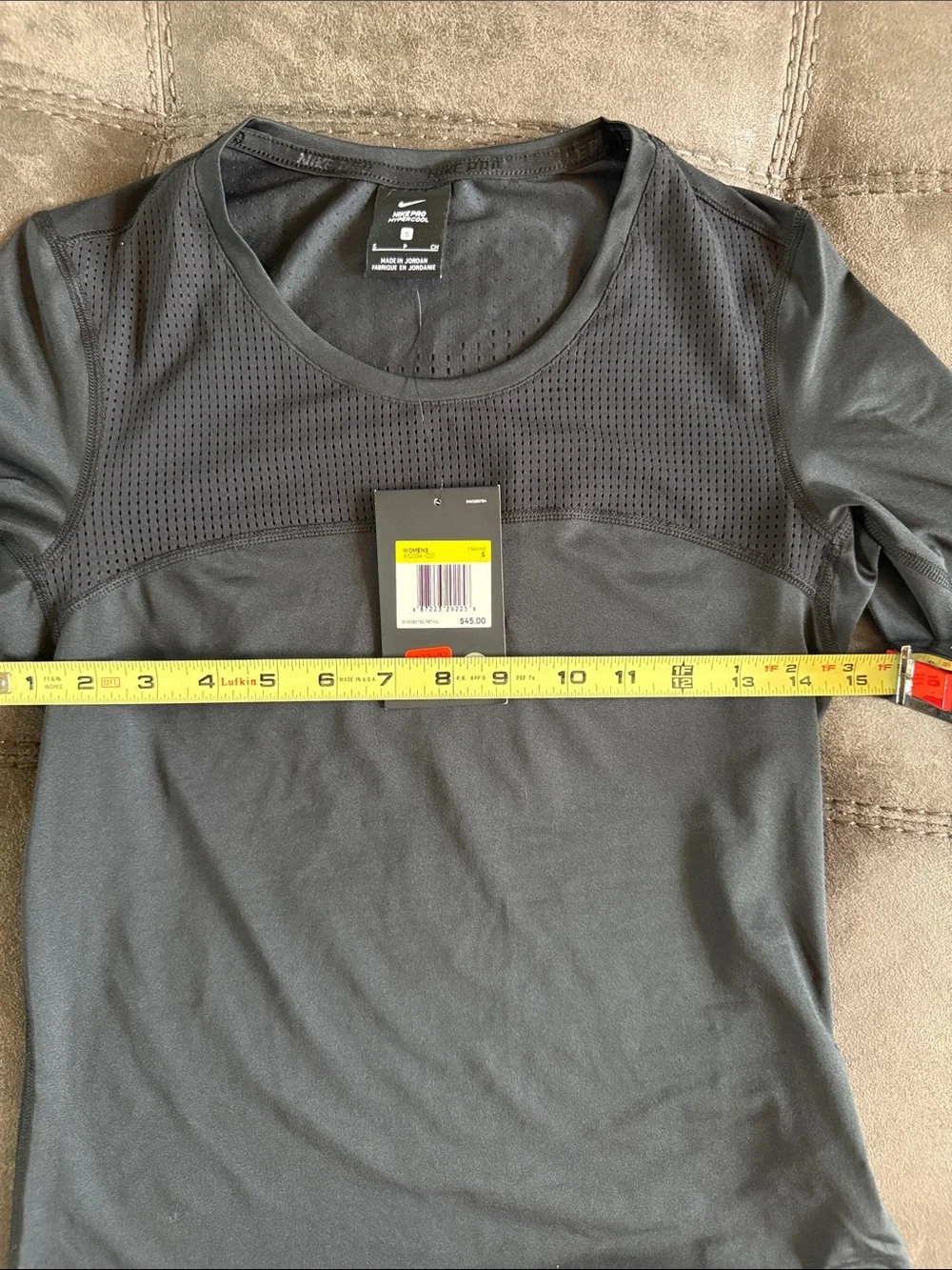 Nike Black Short Sleeve Mesh Yoke Performance Tee